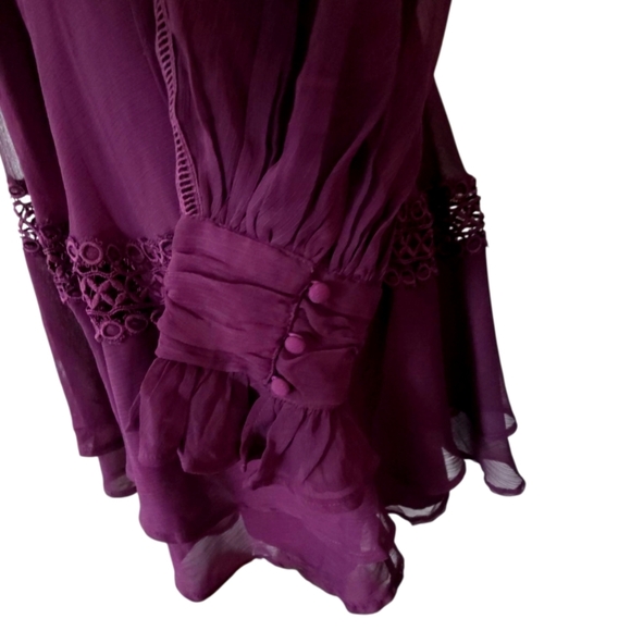 Anthropologie  Not So Serious By Pallavi Mohan Ruffle Mini Dress NWT Size 12 - Picture 11 of 16